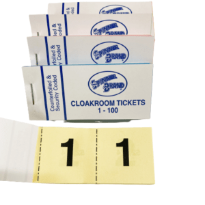 Cloakroom Tickets - 100