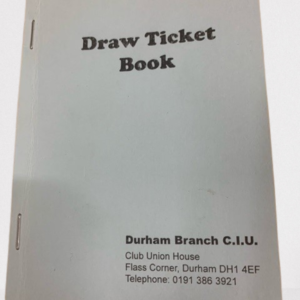 Front Cover Draw Ticket Book